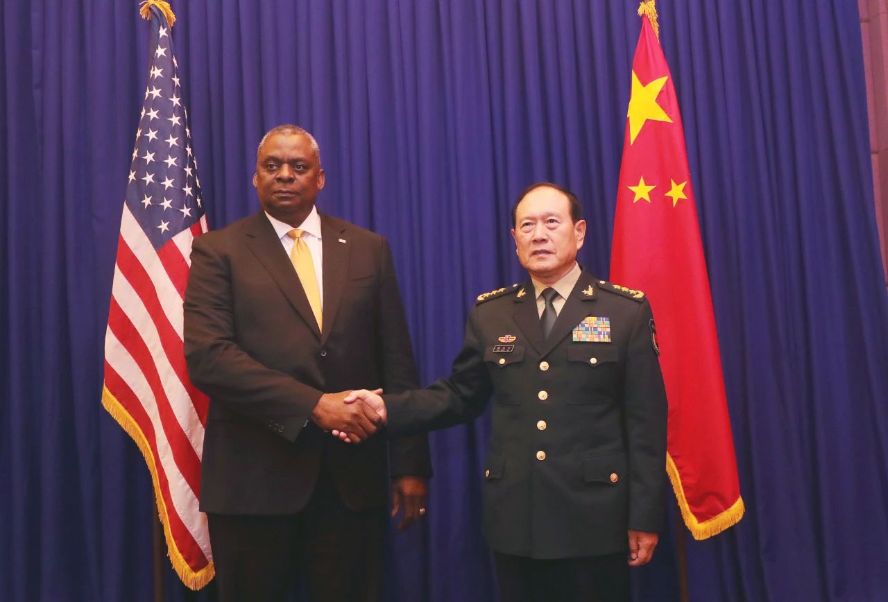 魏凤和与美国国防部长会谈
